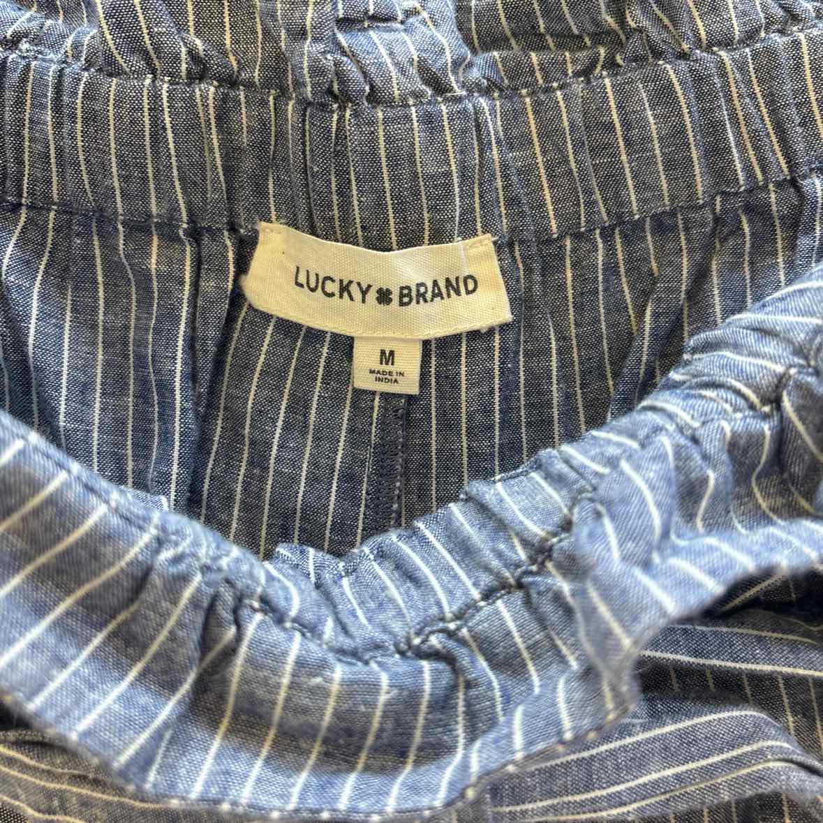 Lucky Brand Size M Blue & White Pants