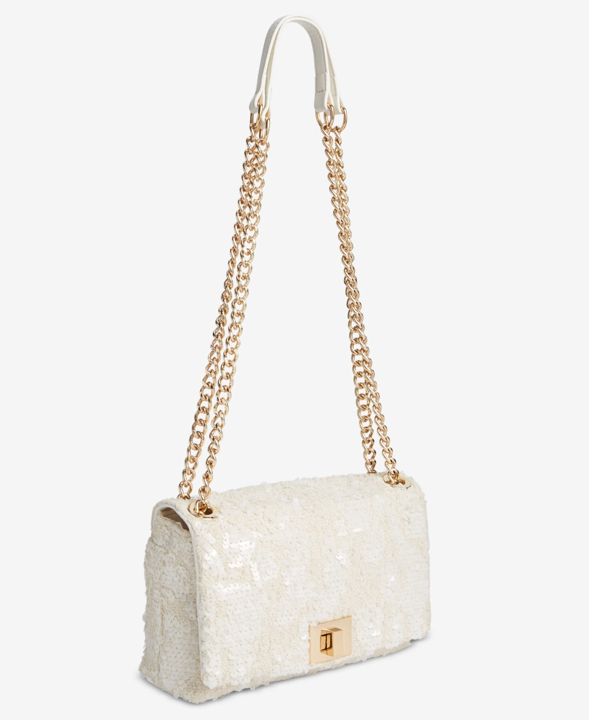 INC White Sequin Crossbody