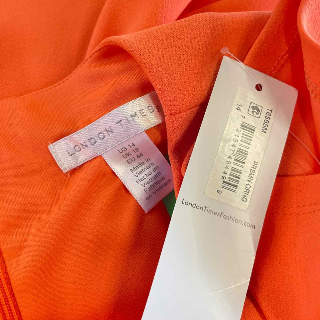 London Times Size 14 Orange New Dress
