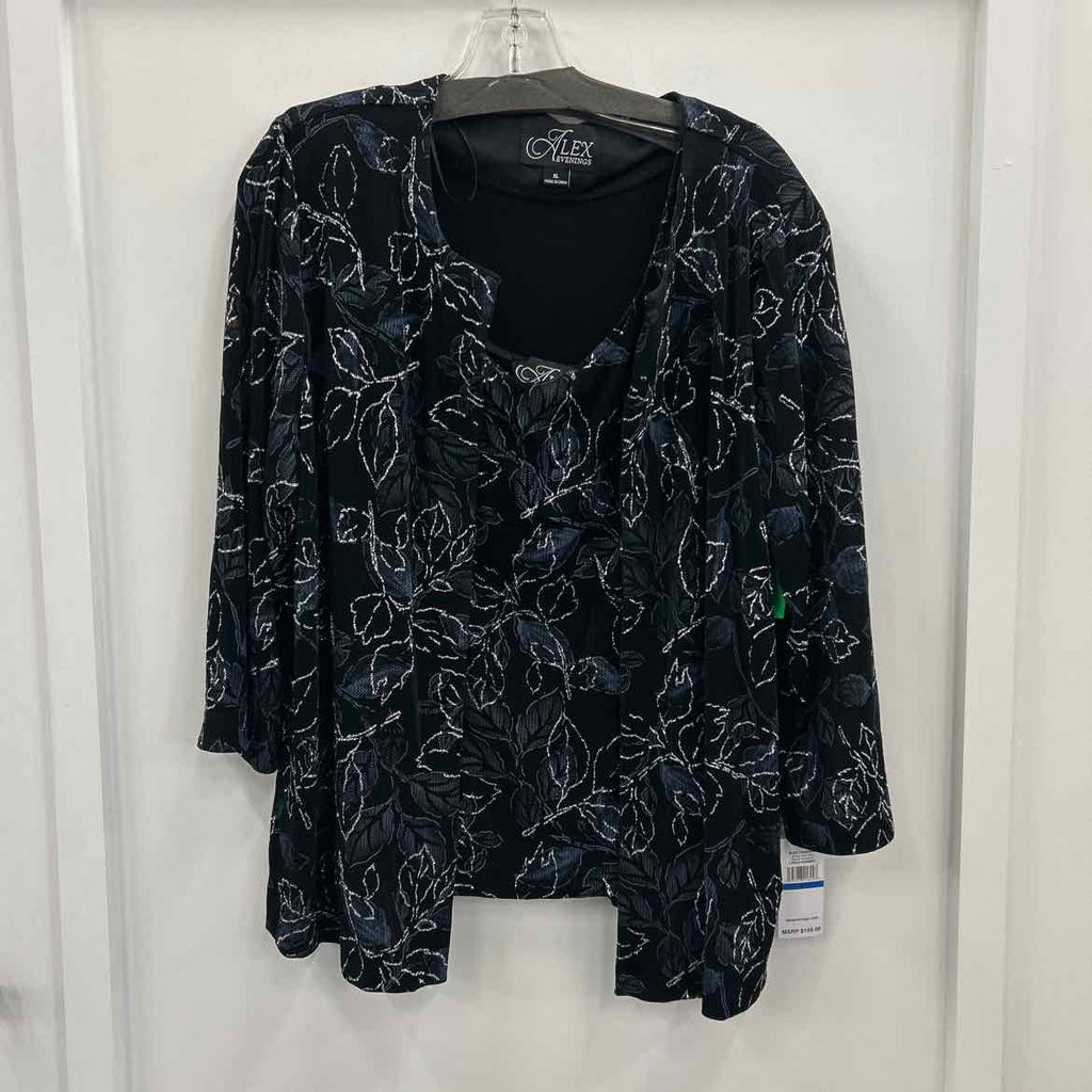 Alex Evenings Women's Printed Top & Jacket Set