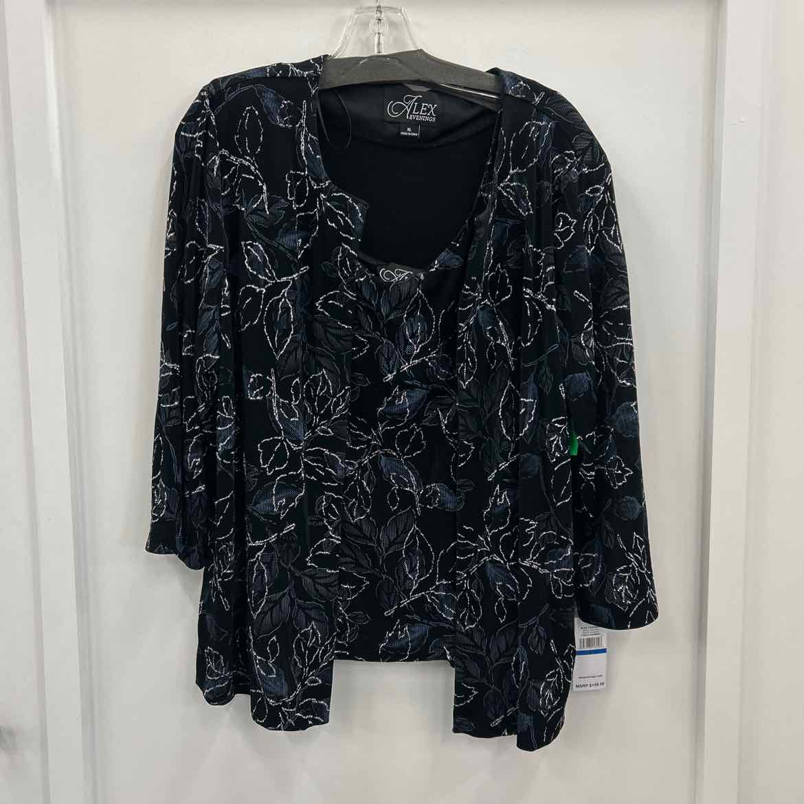 Alex Evenings Women's Printed Top & Jacket Set