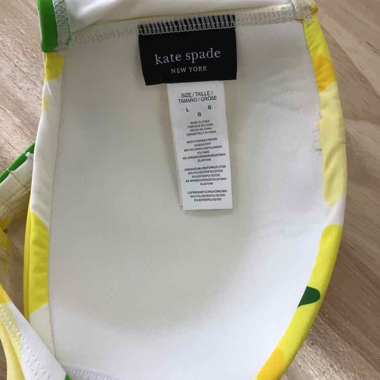 Kate Spade Size L Tie-Front Bikini Top