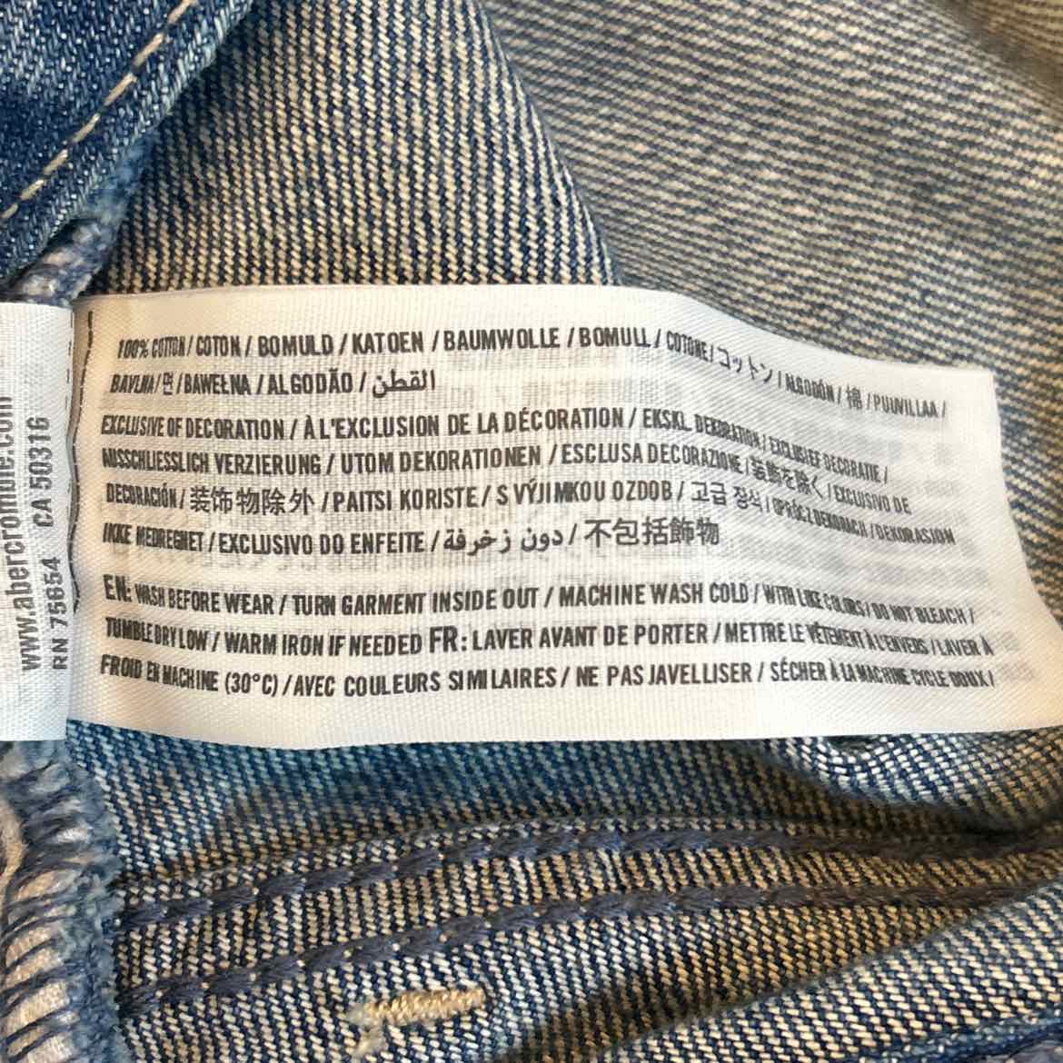 Abercrombie & Fitch Size 2 Blue Denim Preloved Skirt