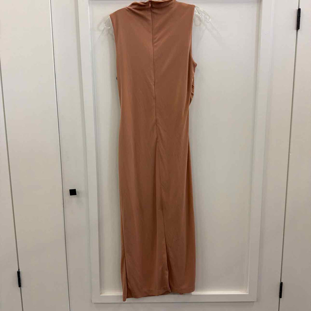 Steve Madden Women's Mo Mock Neck MIDI Dress - Hazelnut