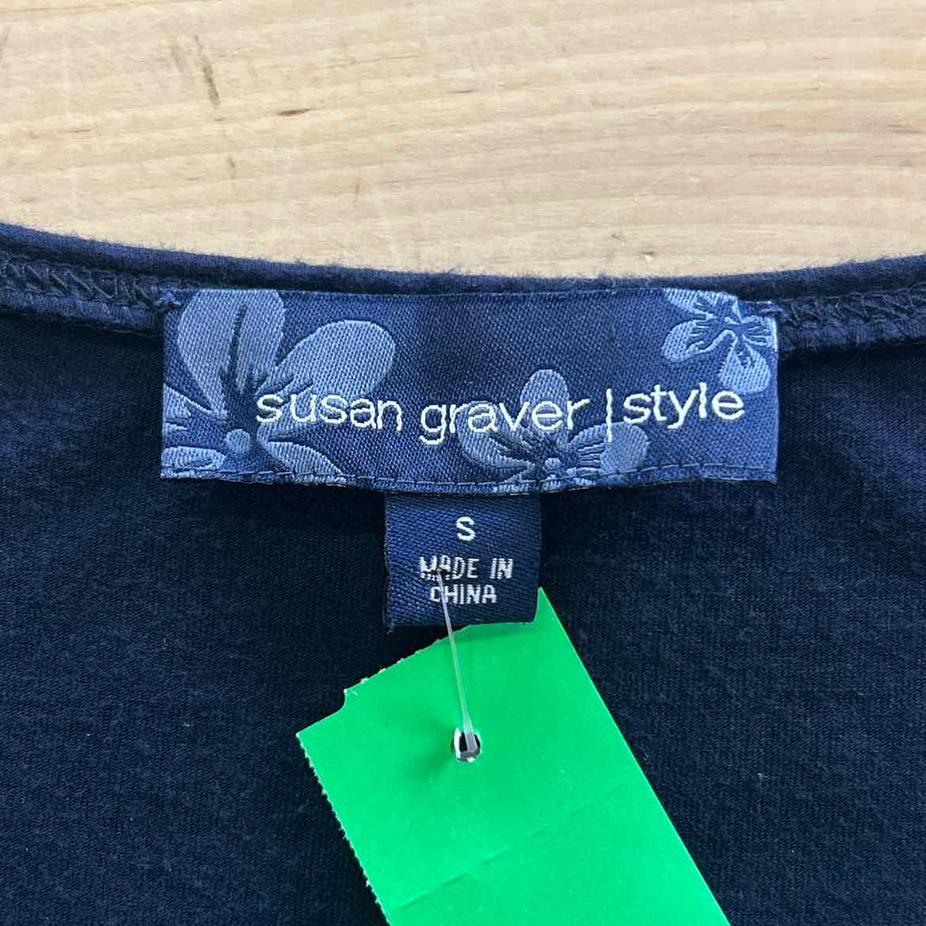Susan Graver Size S Blue Rayon Preloved Sleeveless
