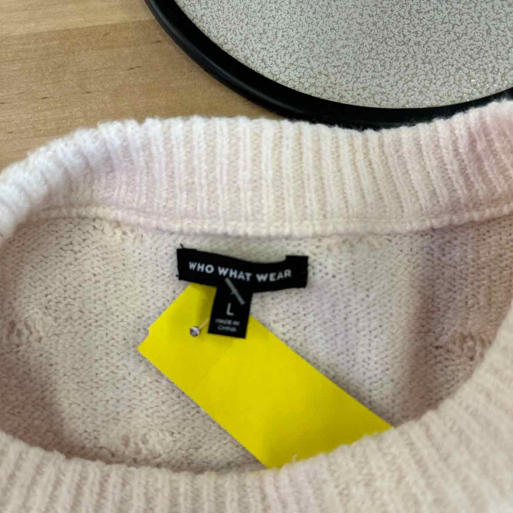 Who What Wear Size L Cream Sweater