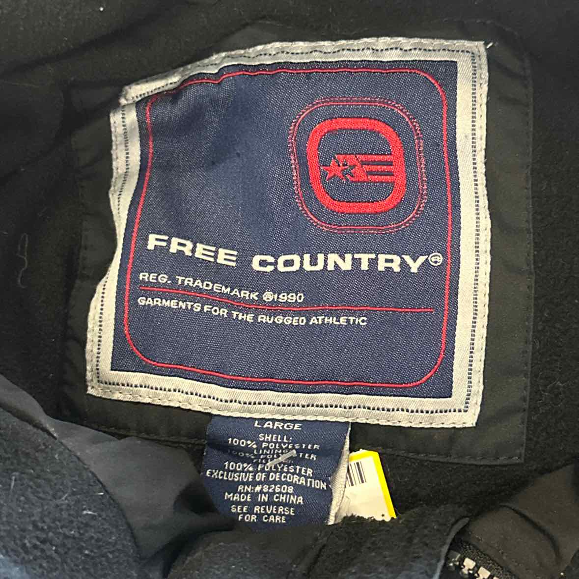Free Country Size L Black Gray MENS Jacket