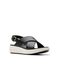 Clarks Women's Drift Sun Slip-on Slingback Wedge Sandals - Black Wove