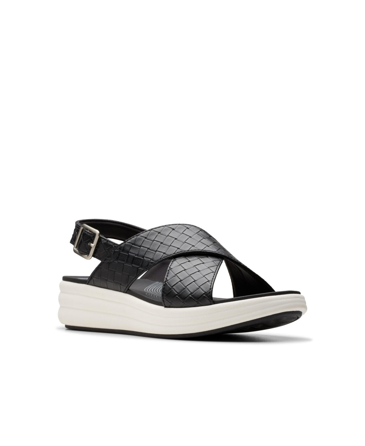 Clarks Women's Drift Sun Slip-on Slingback Wedge Sandals - Black Wove