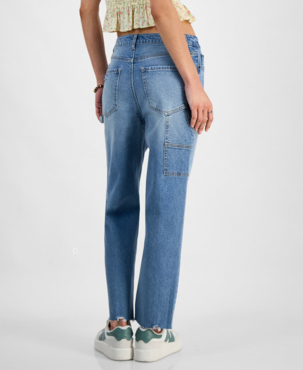 Tinseltown Juniors' Mid-Rise Carpenter Slim Straight Jeans - Vintage Wash - 1