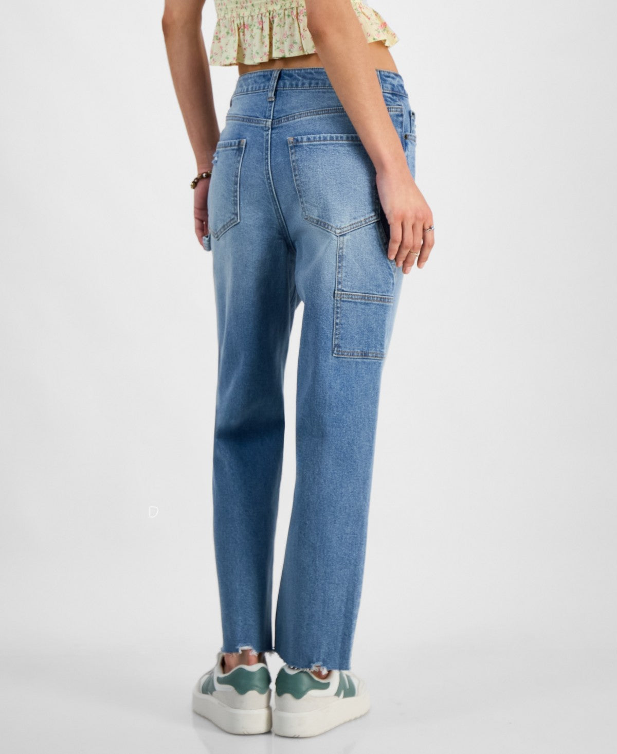 Tinseltown Juniors' Mid-Rise Carpenter Slim Straight Jeans - Vintage Wash - 1