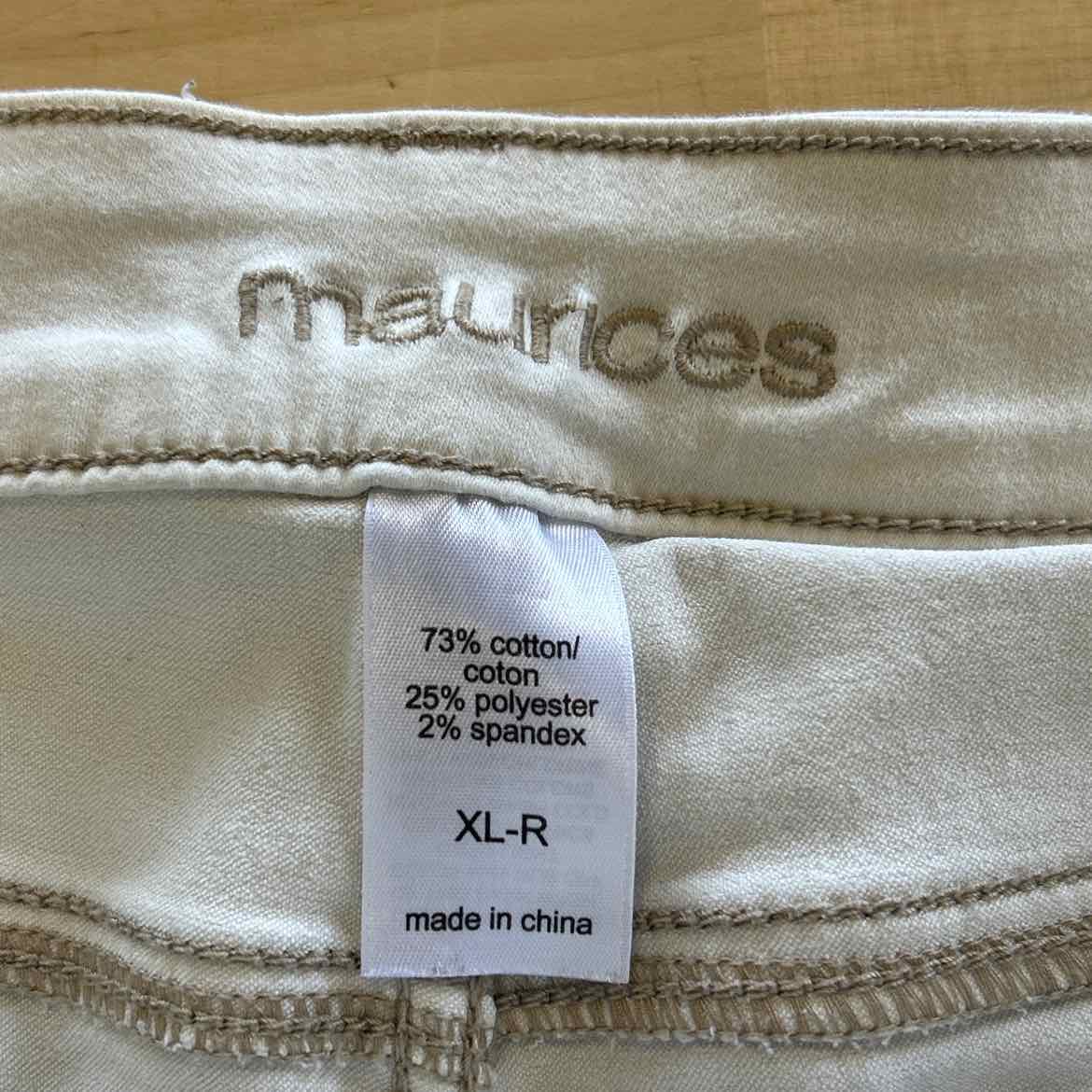 Maurices Size XL Off White Preloved Pants