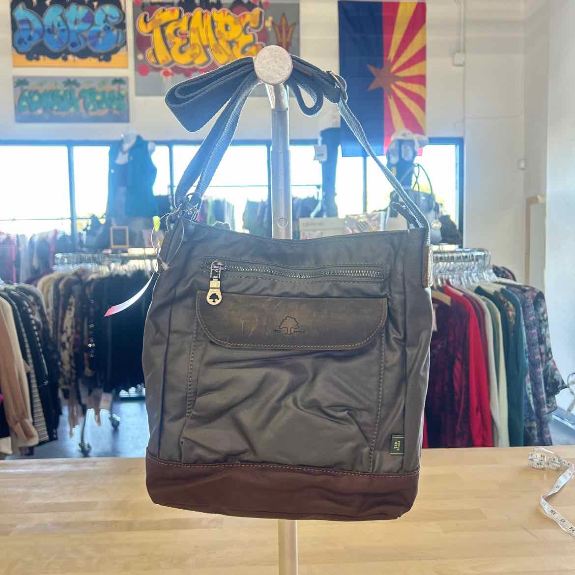 Tsd Brand Urban Light Coated Canvas Crossbody Bag