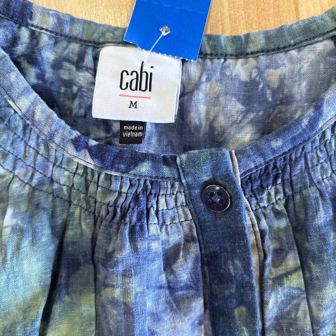 Cabi Size M Blue & Green Button Down Shirt