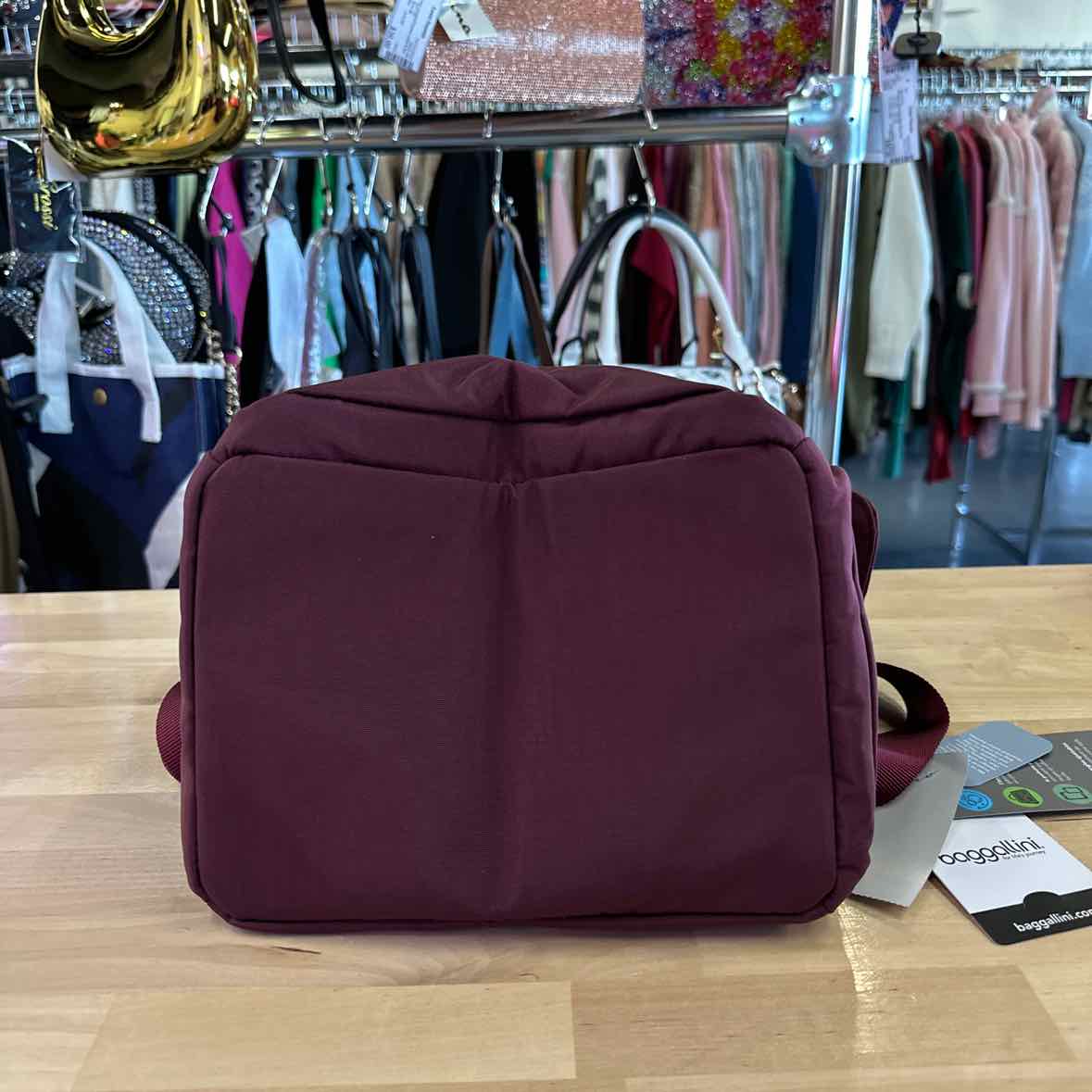 Baggallini Drawstring Crossbody Bag - Dark Cherry