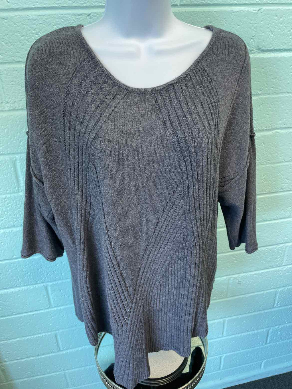 Westbound Size 1X Gray Sweater