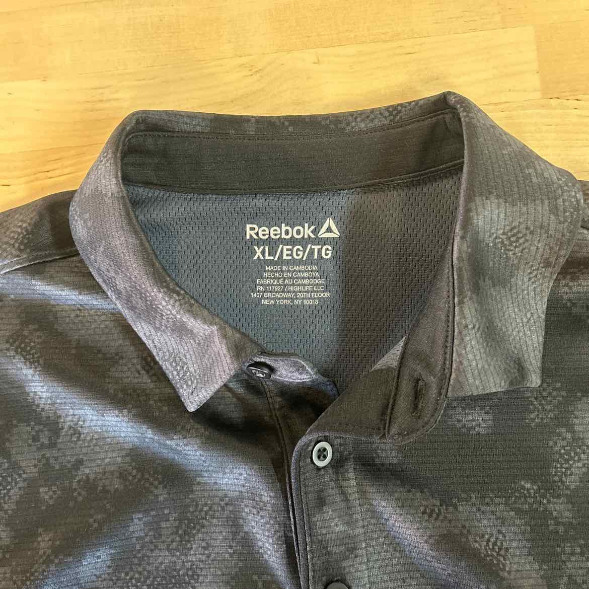 Reebok Size XL Black Preloved MENS Polo