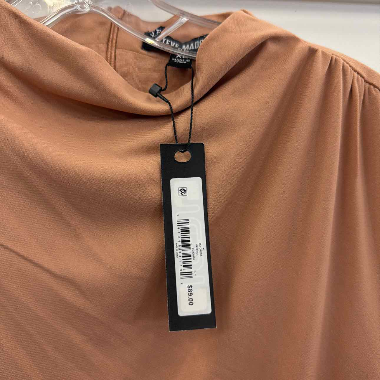 Steve Madden Women's Mo Mock Neck MIDI Dress - Hazelnut