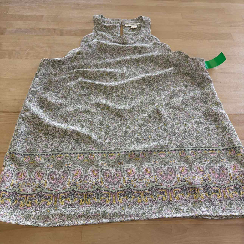 Monteau Size M Green & beige Preloved Sleeveless