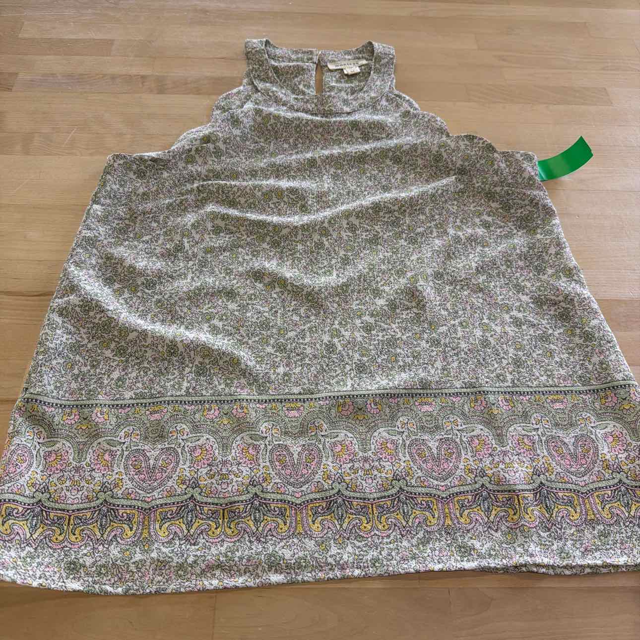 Monteau Size M Green & beige Preloved Sleeveless