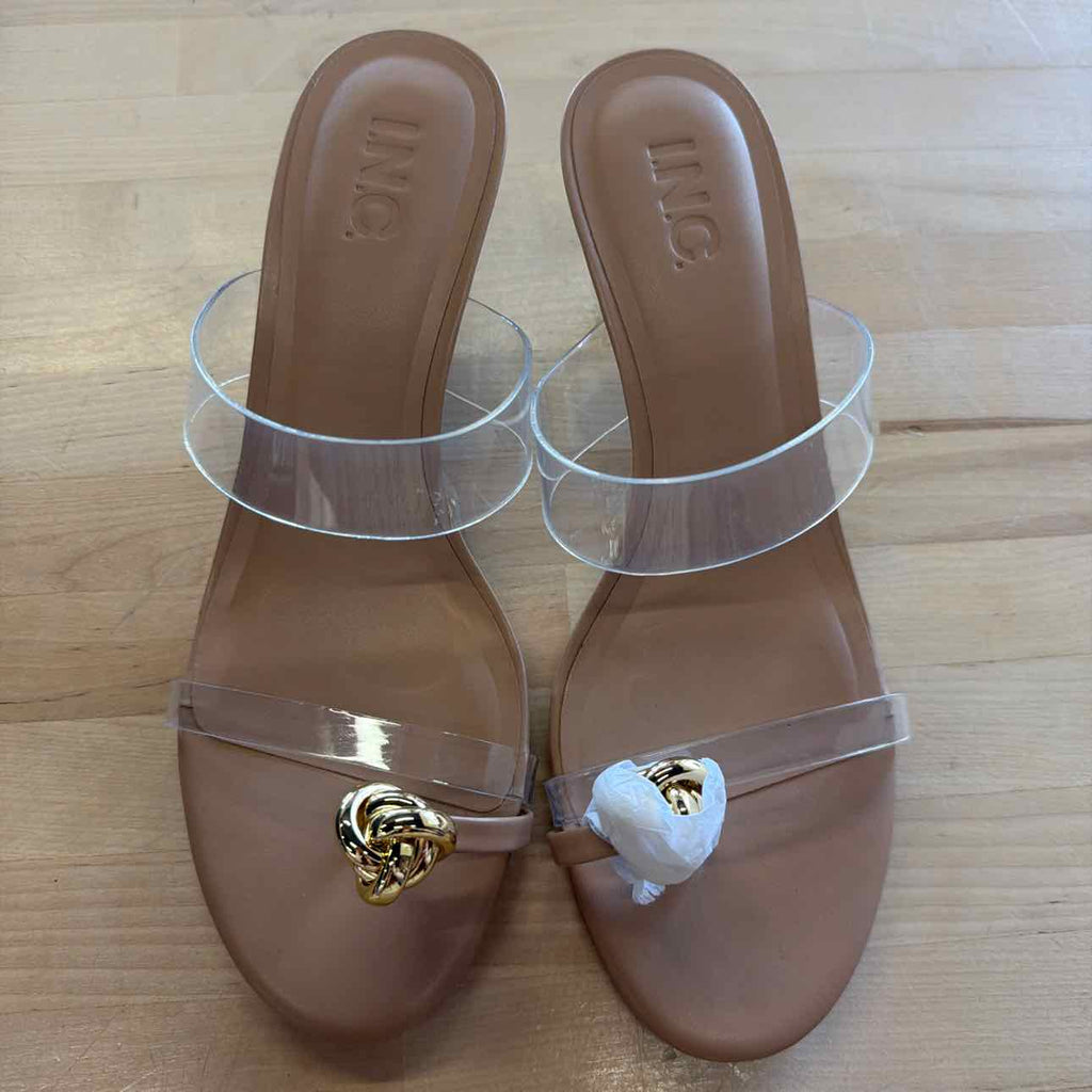 I.n.c. International Concepts Women's Brisa Embellished Vinyl Dress Sandals, Exc