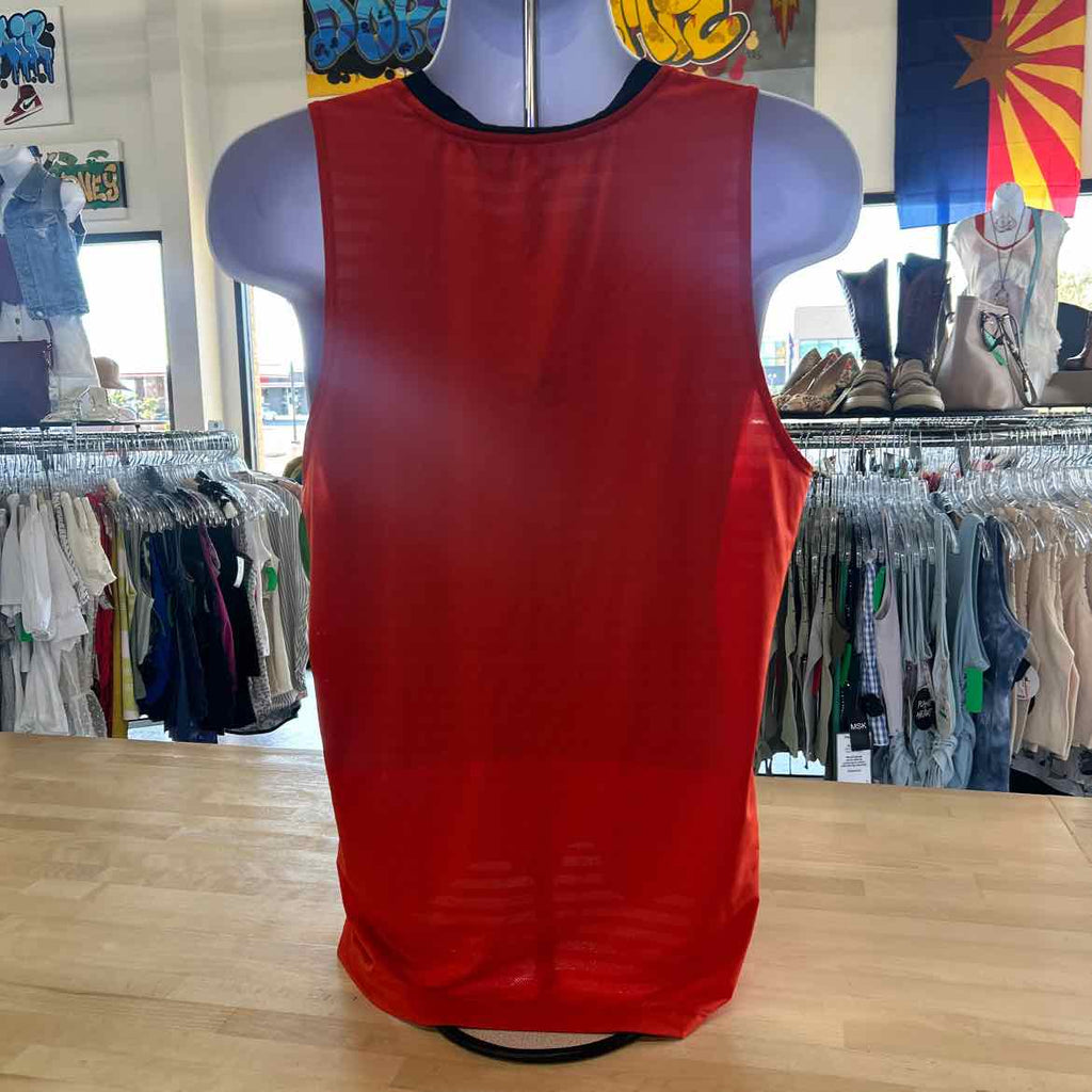 Rhone Size M Orange Preloved MENS Tank Top