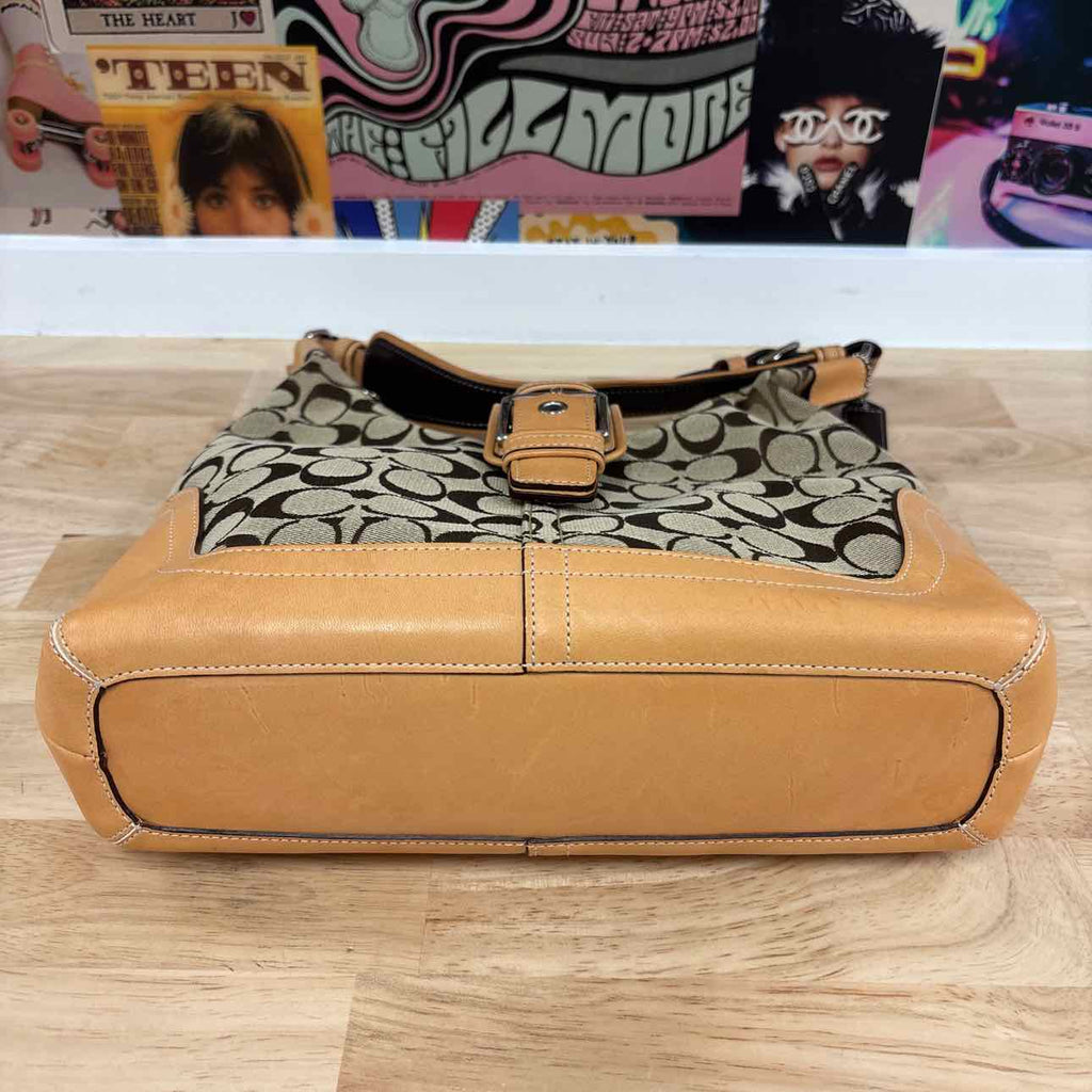 Coach Tan Leather Preloved Handbag