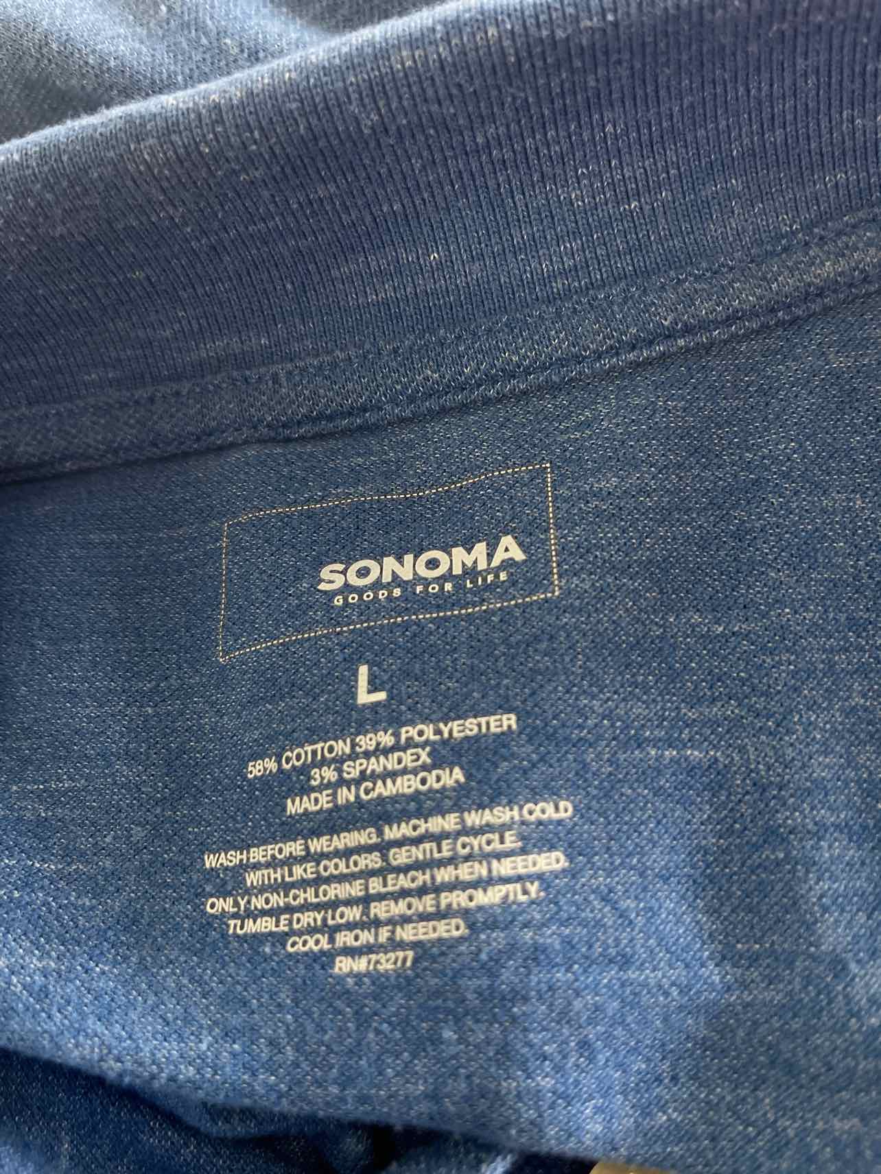 Sonoma Size L Blue Preloved MENS Polo