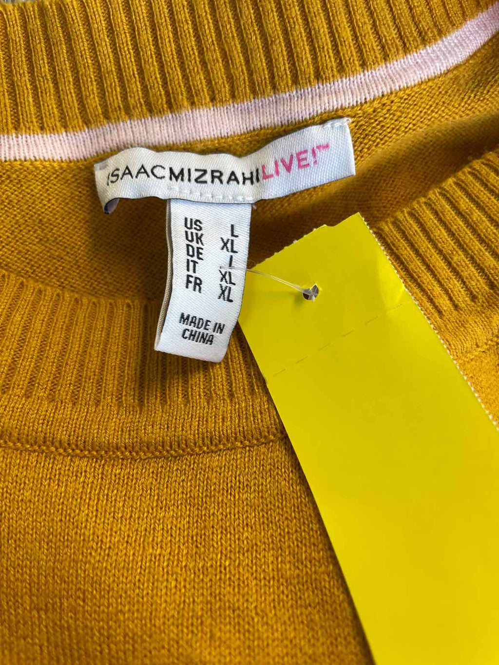 Isaac Mizrahi Size L Mustard Sweater
