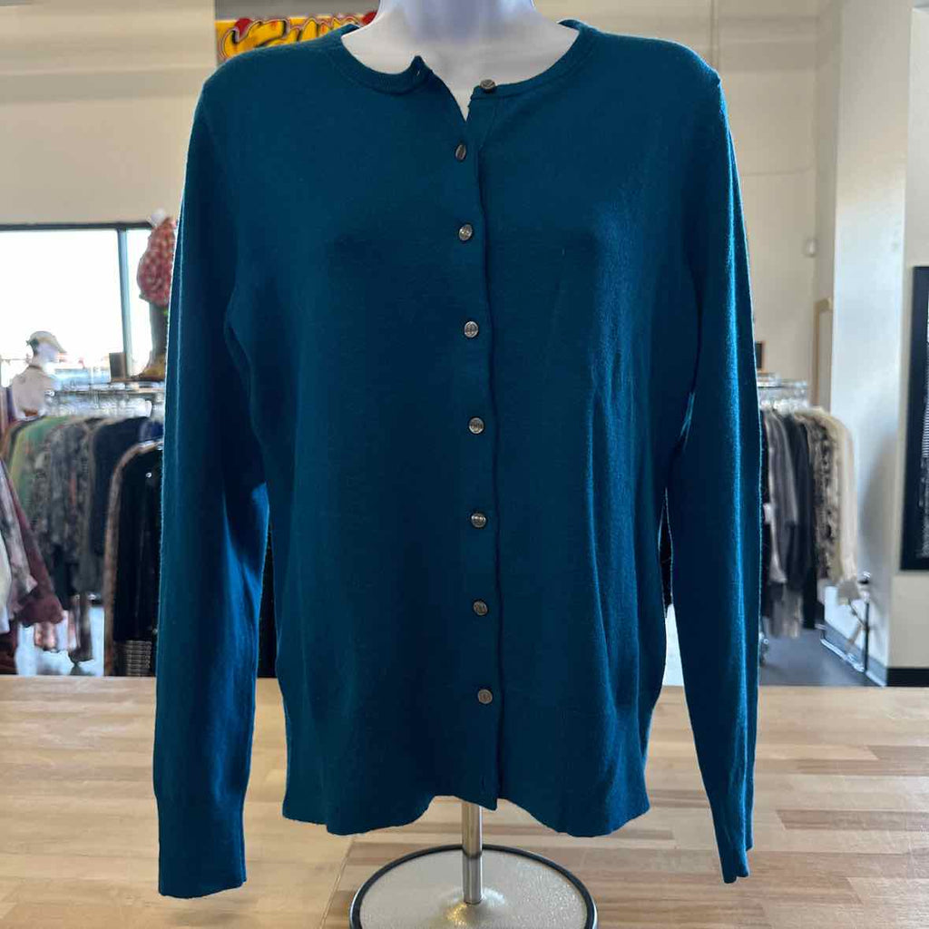 Ann Taylor Size M Blue Cardigan
