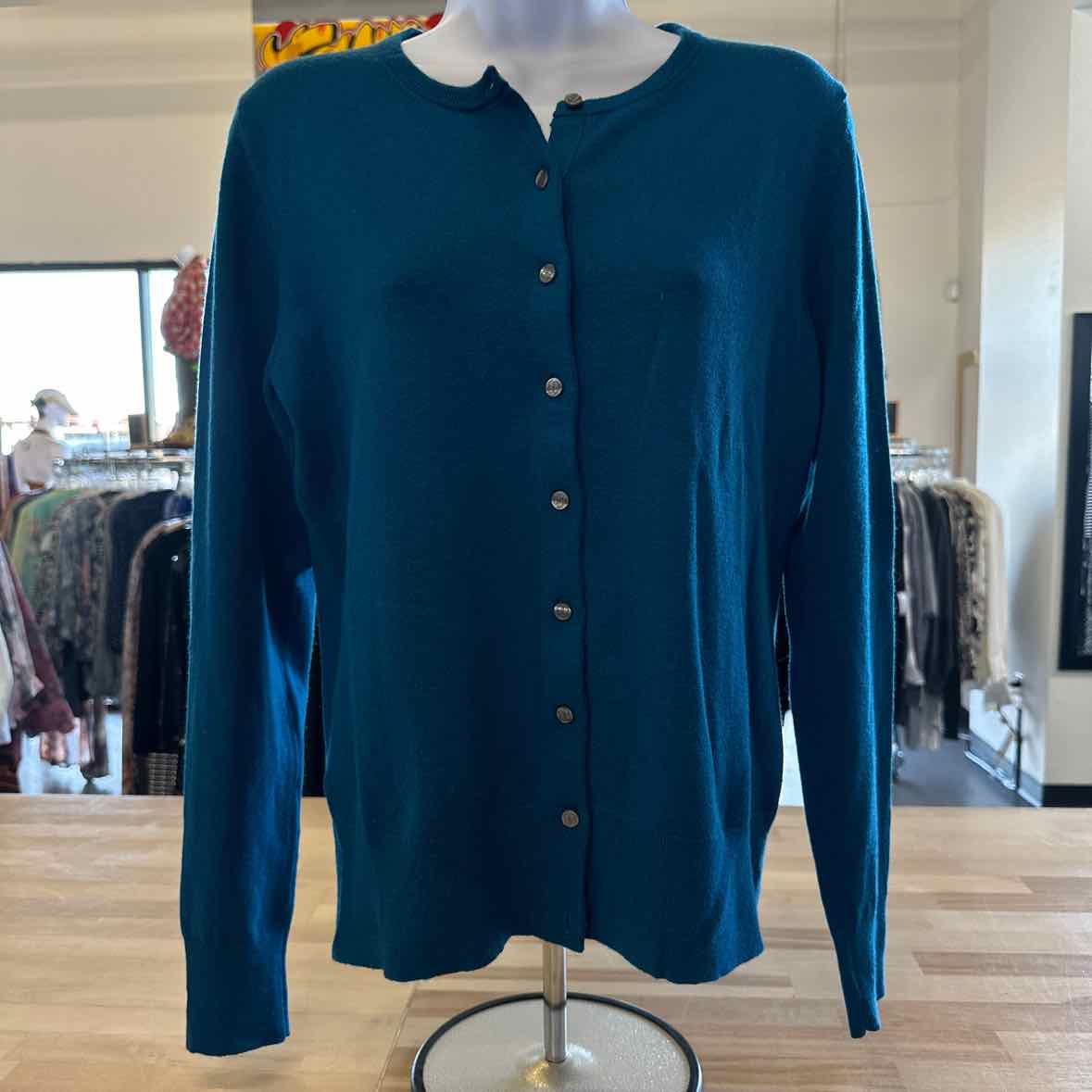 Ann Taylor Size M Blue Cardigan