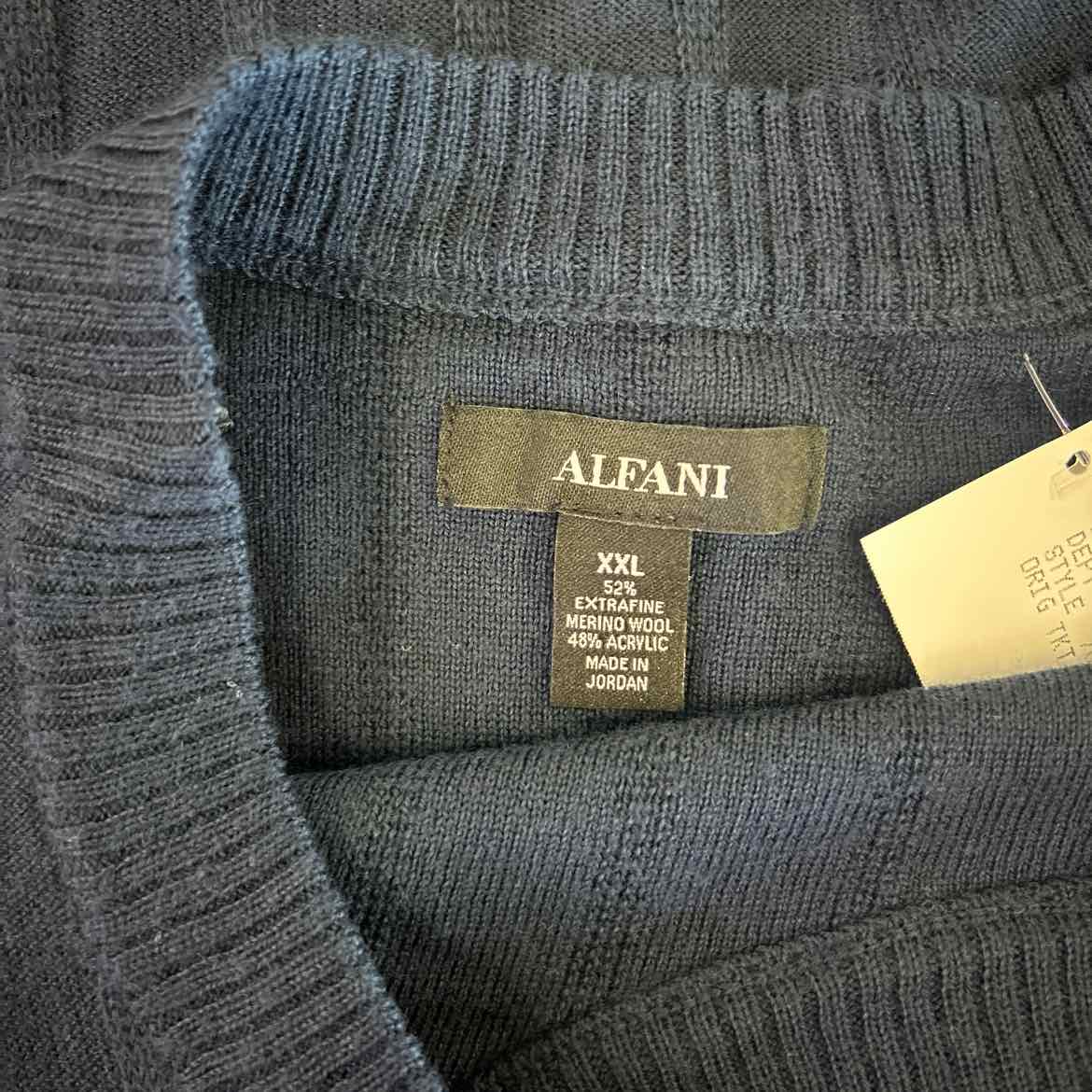 Alfani Size XXL Blue New MENS Sweater