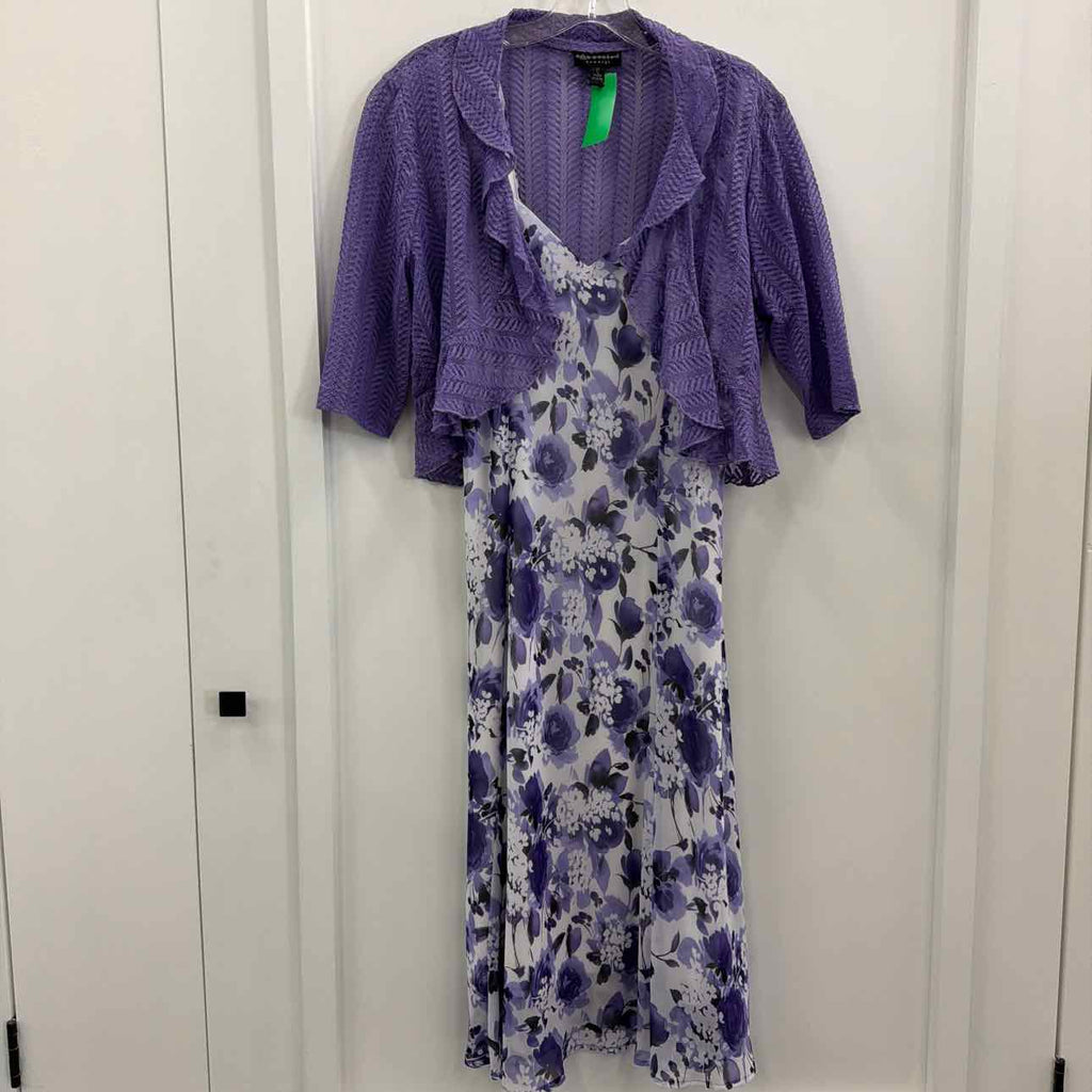 Connected Size 14 Purple Preloved 2 pc Dress Set