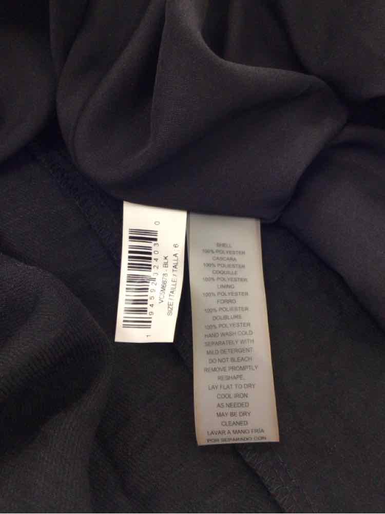Vince Camuto Size 6 Crepe Sleeveless Fit & Flare Dress - Black