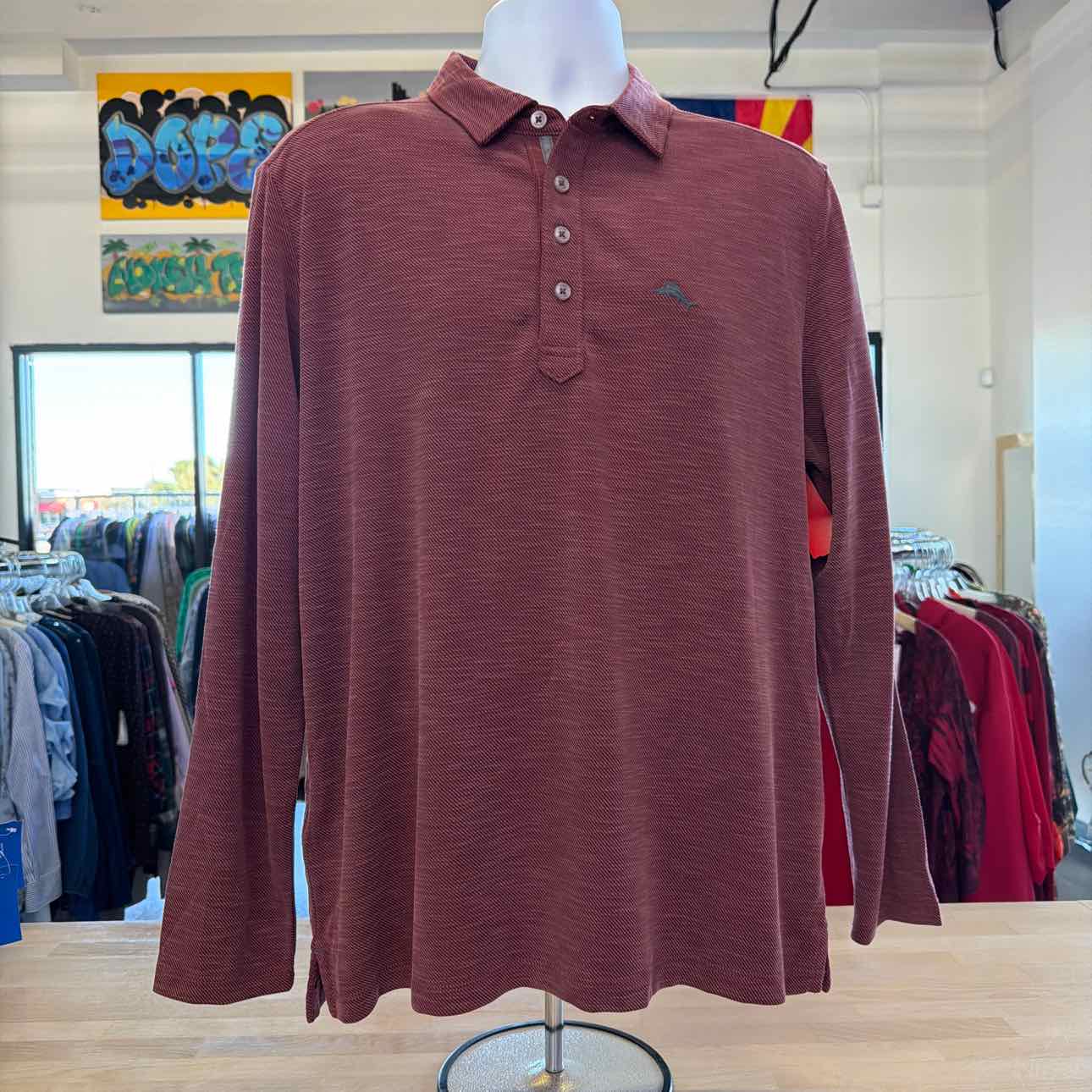 Tommy Bahama Men's Golden Sands Long-Sleeve Polo Shirt