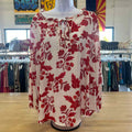 Loft Size L White Red Preloved Blouse LS