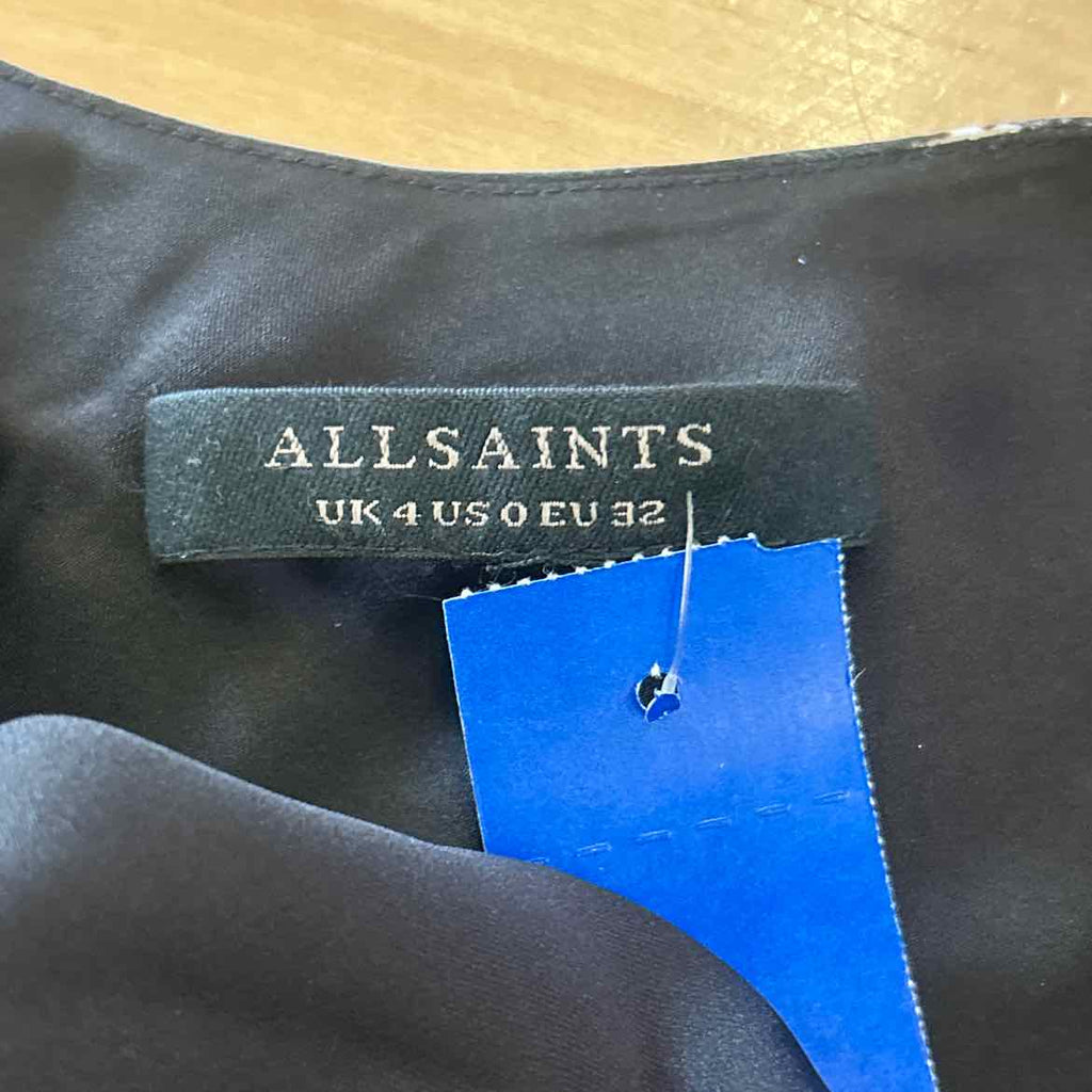 All Saints Size 0 Black Preloved Dress