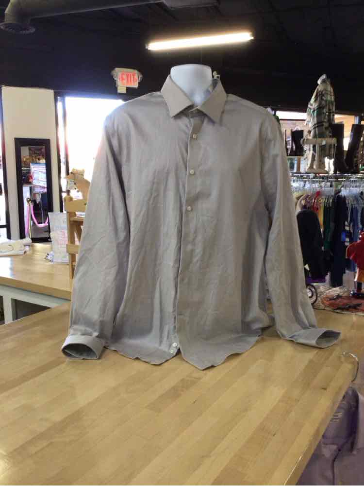 Michael Kors Size 18 34/35 Gray New MENS Button Down Shirt