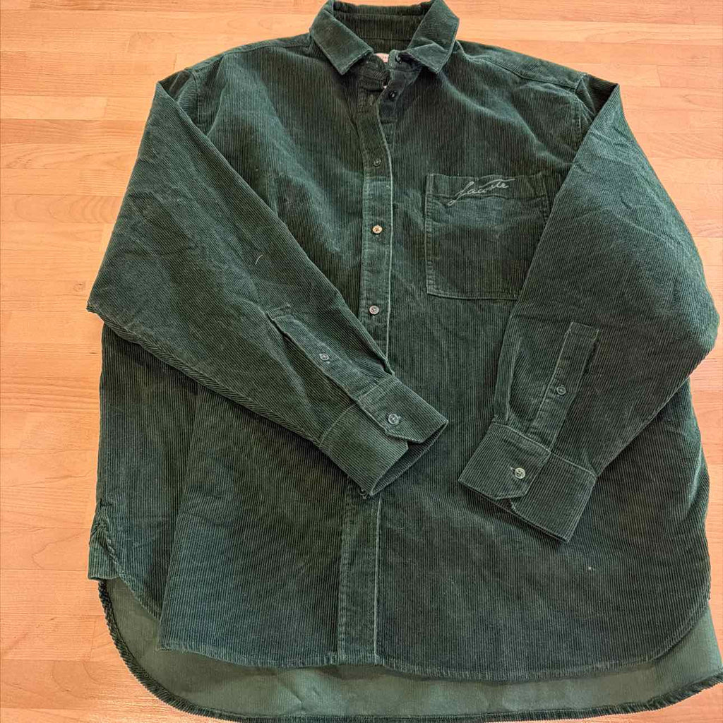 LACOSTE USA Women's Corduroy Button Up Top