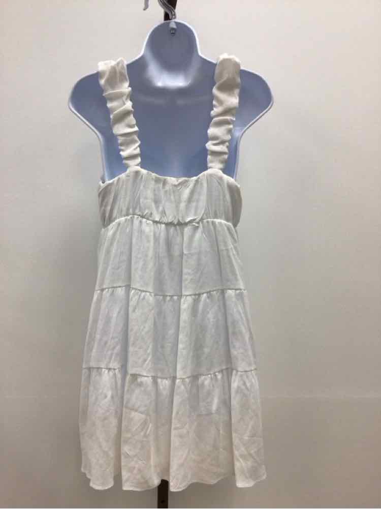 pink rose Size L White New Dress