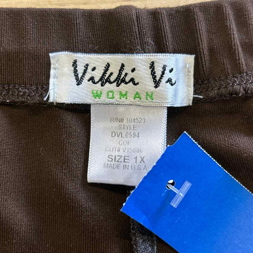 Vikki Vi Size 1X Brown Preloved Leggings