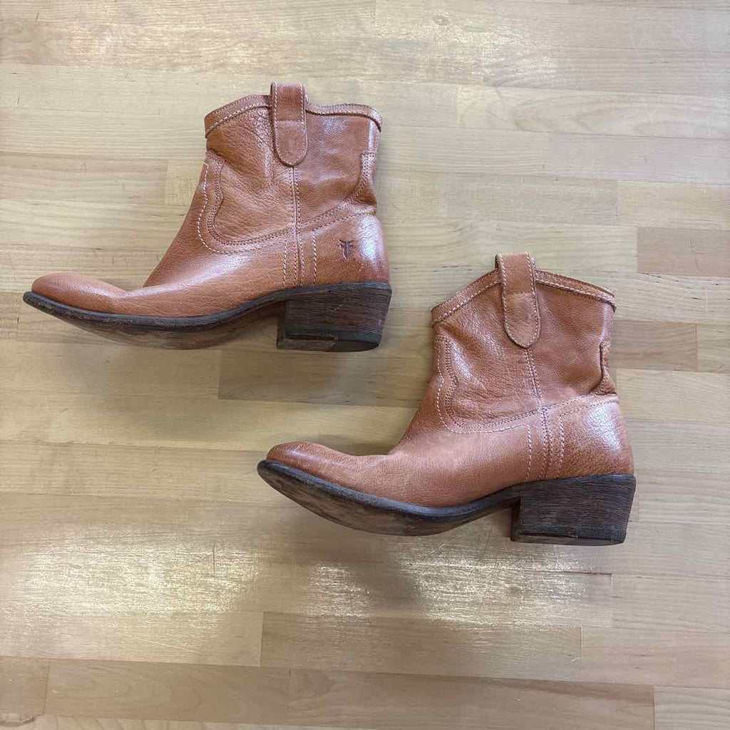 Frye Size 6 Brown Leather Preloved Cowboy Boots