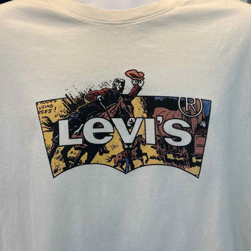 Levi's Size XL Off White Preloved MENS T-shirt