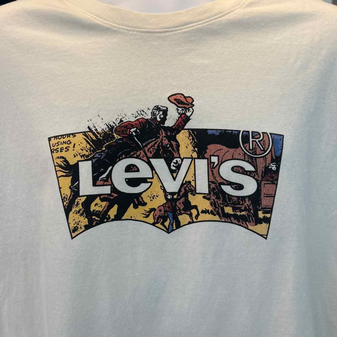 Levi's Size XL Off White Preloved MENS T-shirt