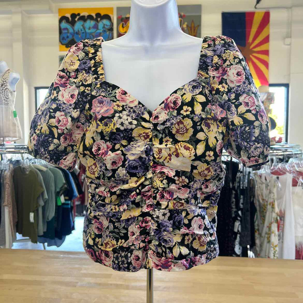 IN SF Size M Pink Yellow Preloved Blouse SS