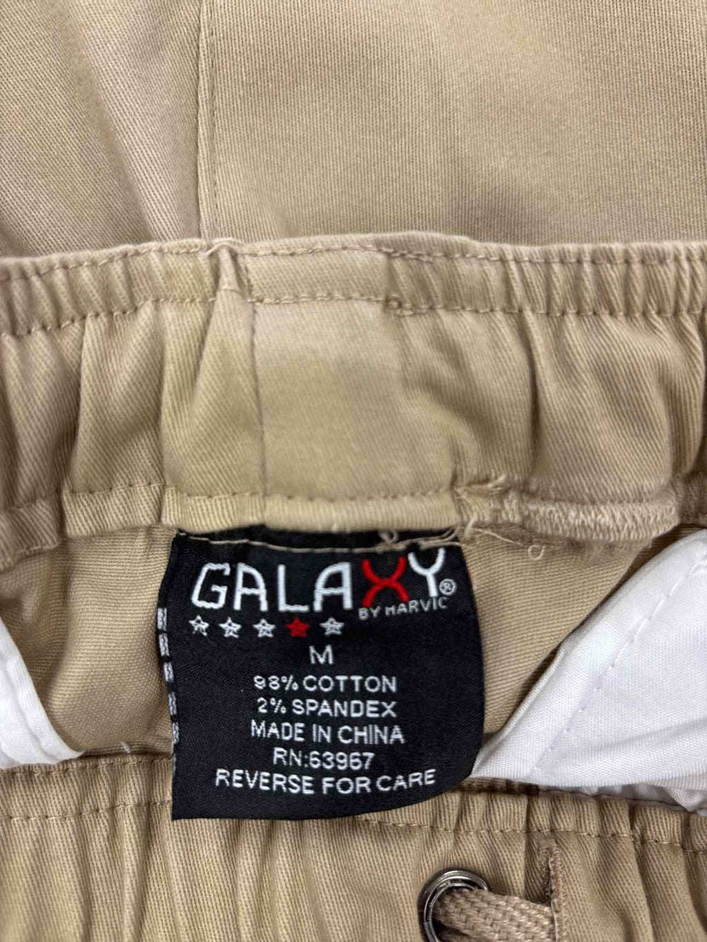 Galaxy Size M Basic Stretch Twill Joggers - Khaki