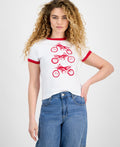 Rebellious One Size L Contrast-Trim Motorcycle Top