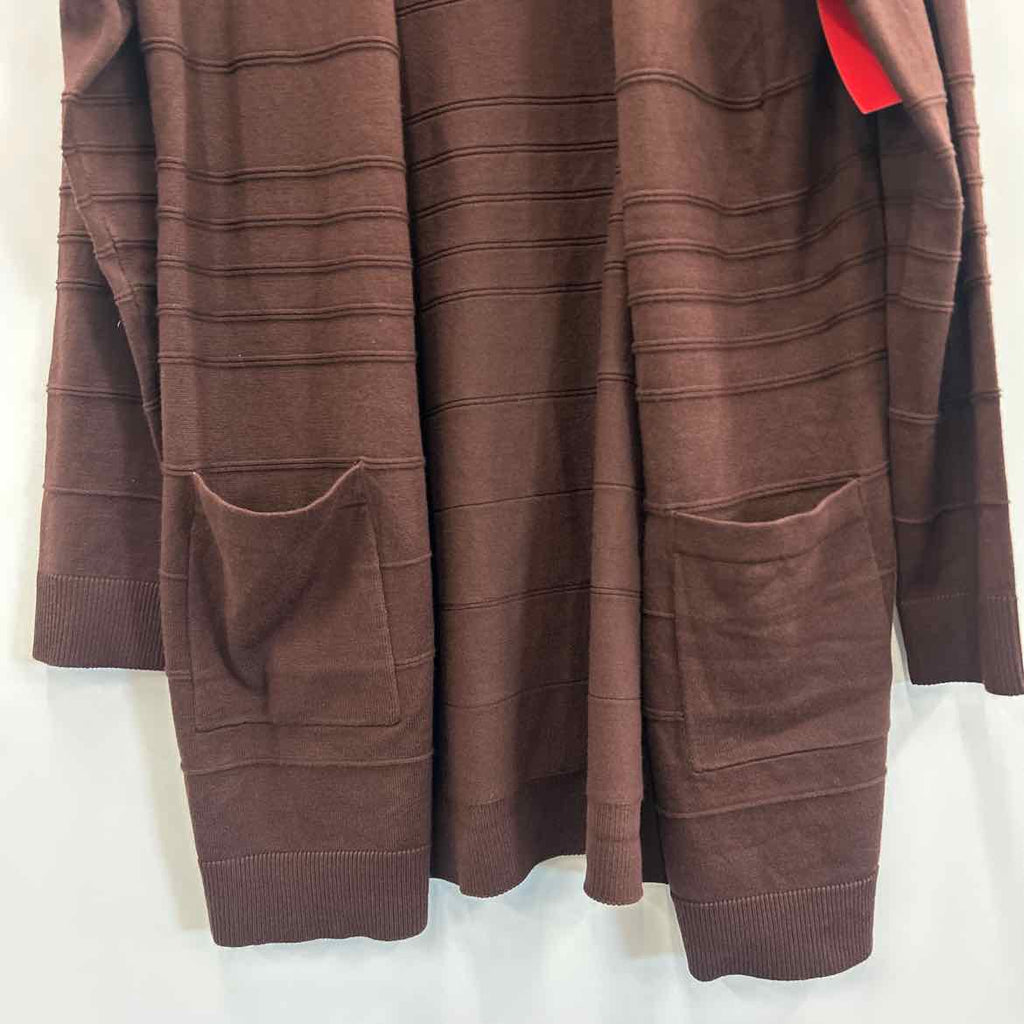 Melissa Paige Women's Ribbed Open-Front Long Cardigan