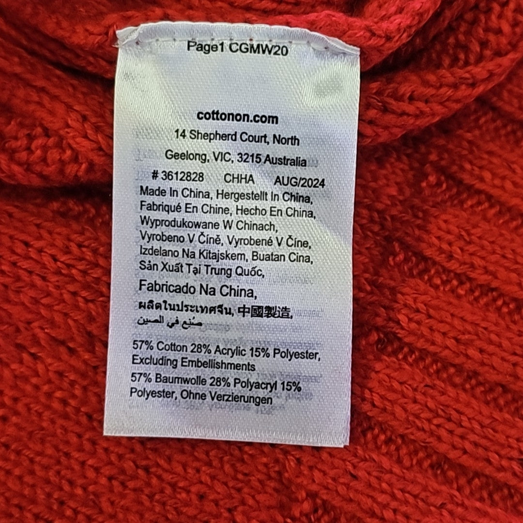 Cotton on Men's Cable Knit Crew Sweater