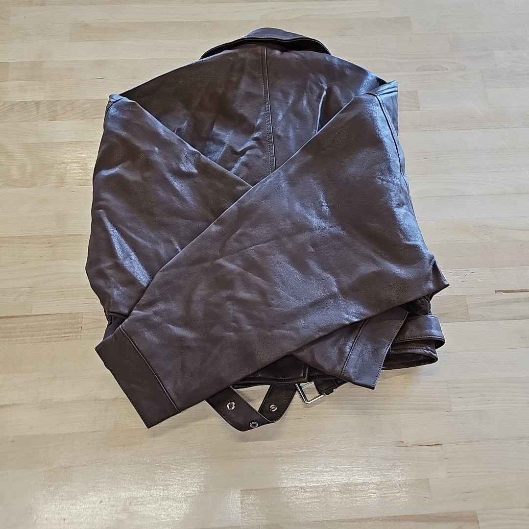 Forever 21 Size S Brown Leather Jacket